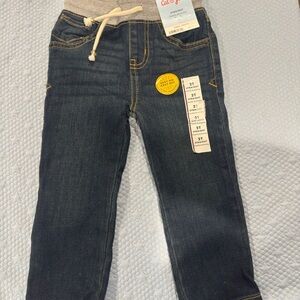 Cat & Jack Dark Blue Kids Jeans with Drawstring